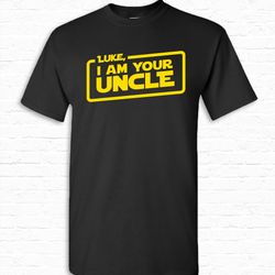 personalized name, i am your uncle t-shirt tshirt tee shirt fathers day gift dad brother star wars parody present papa m