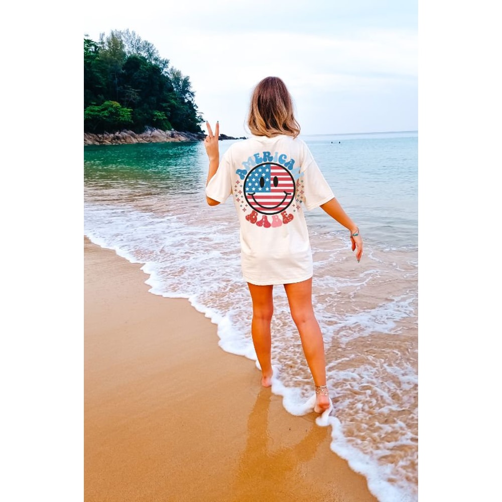 Retro USA Comfort Colors shirt, 4th of July tee, Retro America shirt Womens 4th of July shirt, America Patriotic Shirt, American Babe Tee - 3.jpg