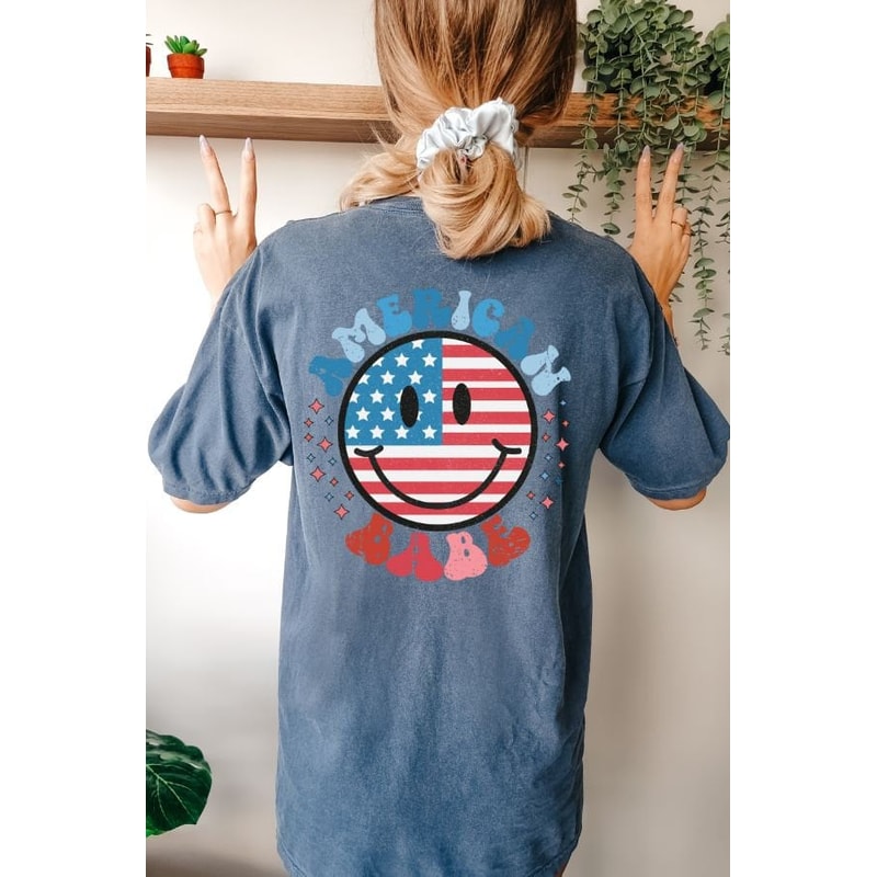Retro USA Comfort Colors shirt, 4th of July tee, Retro America shirt Womens 4th of July shirt, America Patriotic Shirt, American Babe Tee - 7.jpg