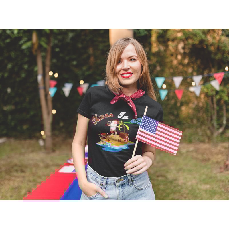 Summer Christmas in July Shirt, Holiday Beach Shirt, Vacation Shirt, Xmas Summer Tshirt, July Shirt, Summer shirt, Fourth Of July Shirt - 3.jpg