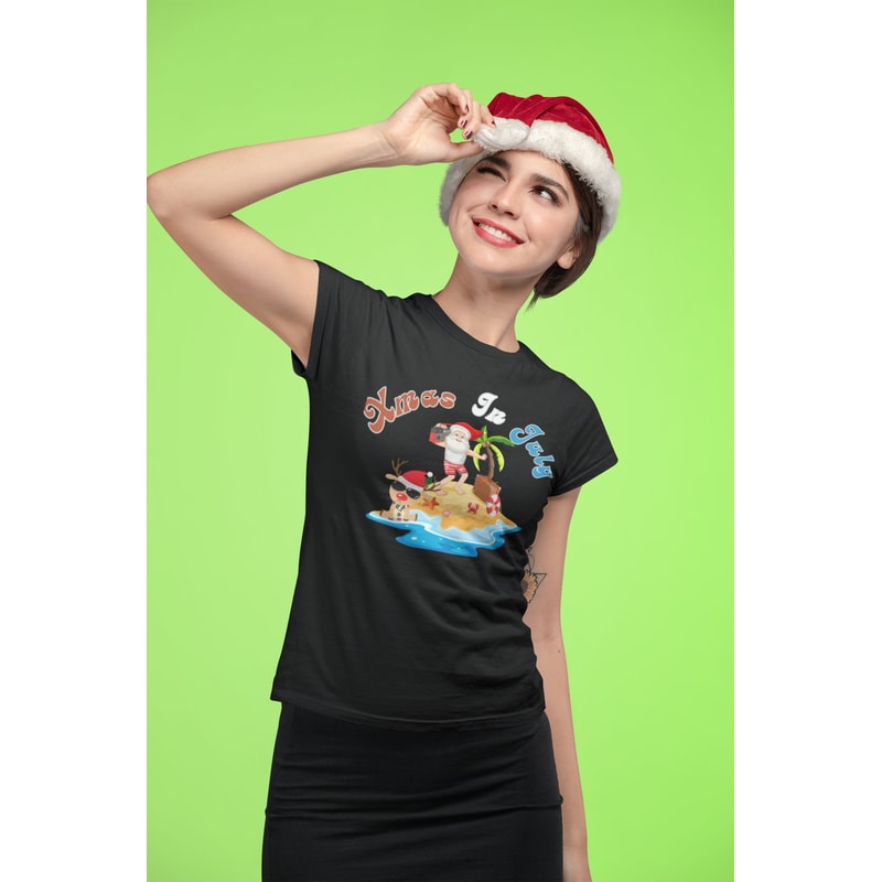 Summer Christmas in July Shirt, Holiday Beach Shirt, Vacation Shirt, Xmas Summer Tshirt, July Shirt, Summer shirt, Fourth Of July Shirt - 4.jpg