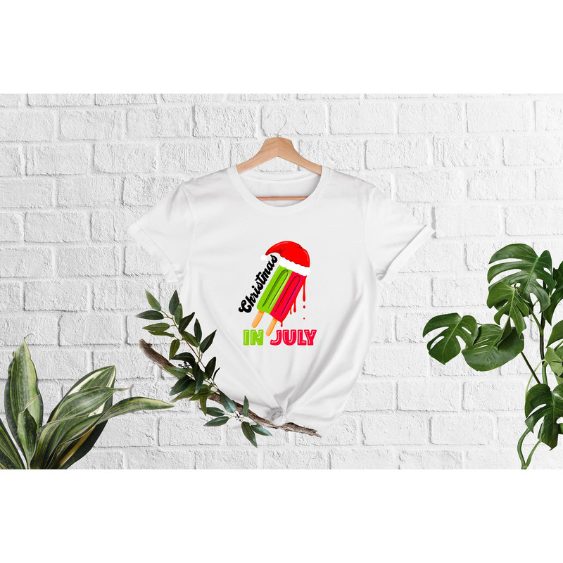 Christmas In July T-Shirt, Tropical Christmas, Summer Christmas Shirt, Xmas In Summer, Funny Christmas Tee, Christmas Ice-cream,Summer Vibes - 3.jpg