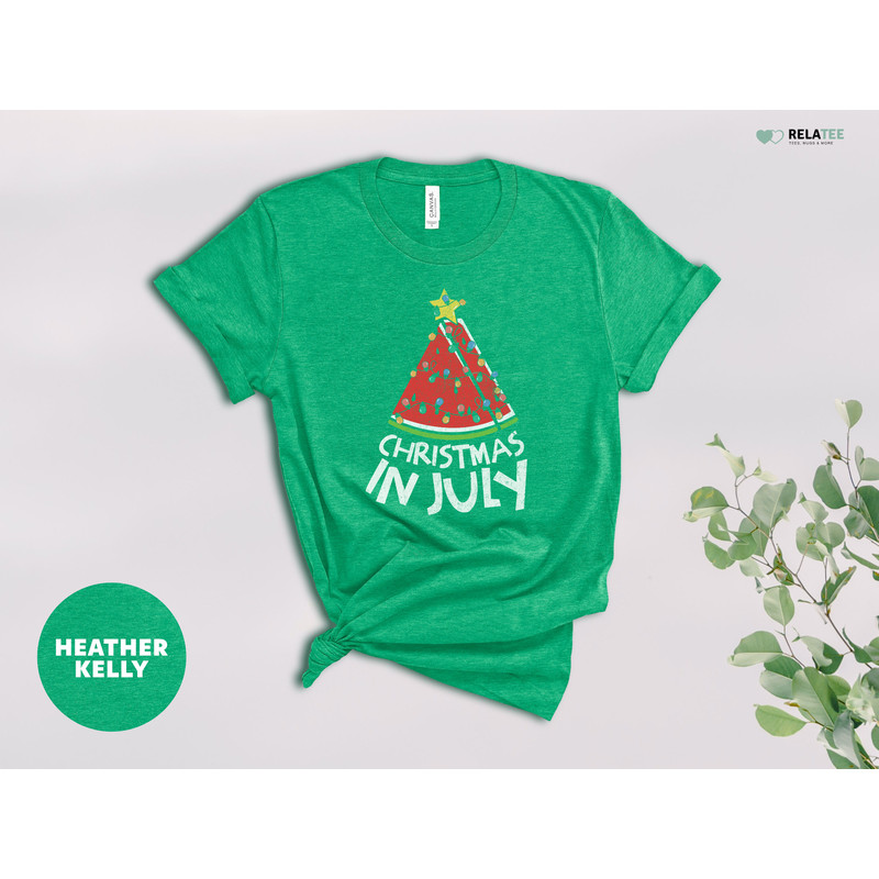 Christmas In July Watermelon Christmas Shirt Tropical Christmas Summer Santa Shirt Xmas In July Tee Christmas In Summer Gift Xmas In Summer - 4.jpg