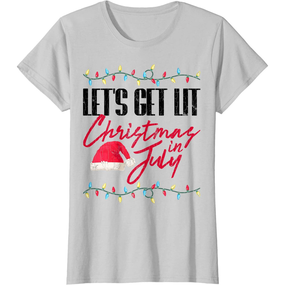 Let's Get Lit Funny Christmas In July Graphic T-Shirt - 41742 - 5.jpg