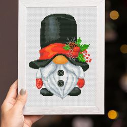 Snowman, Cross stitch pattern, Christmas cross stitch, Gnome cross stitch, Snowman cross stitch