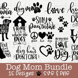 hand-drawn canine svg bundle | dog parent, paw print, dog enthusiast, fur parent, pawsitive vibes svg designs .