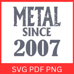 metal since 2007 svg