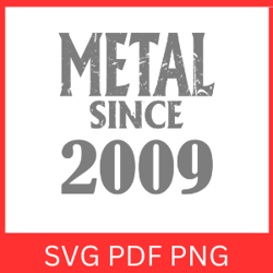 metal since 2009 svg