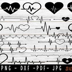 heartbeat bundle svg, nurse svg