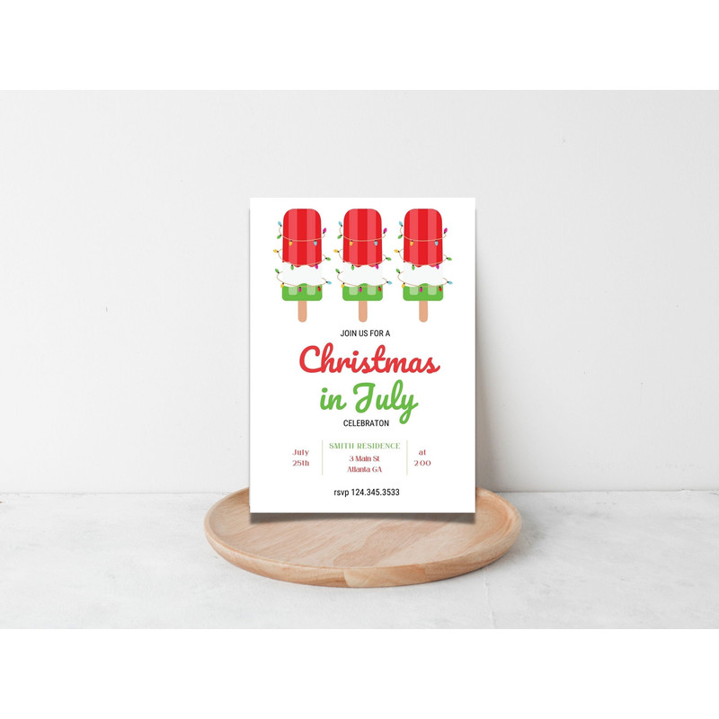 Christmas in July Invitation Christmas in July Summer Christmas Summer Santa Xmas July Christmas Pool Party Beach Santa - 4.jpg