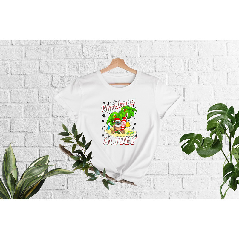 Christmas in July T-shirt, Santa At The Beach, Summer Vacation, Summer Santa, Xmas In July Shirt, Xmas In Summer Shirt, Beach Vacation Tee - 2.jpg