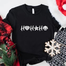 christmas on beach shirt, summer santa claus t-shirt, gift christmas in july, womens holiday vacation tees, christmas at