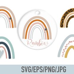 rainbow keychain bundle svg. graphic