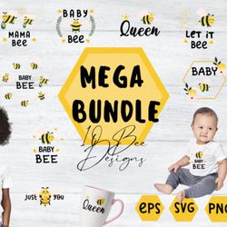 bee bundle svg, baby bee, queen bee svg
