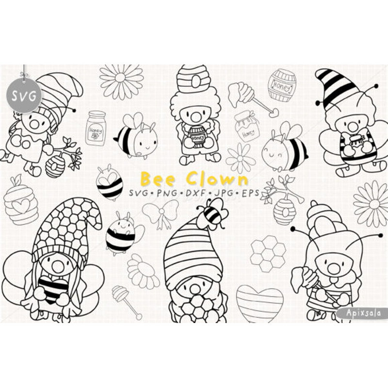 Bee-Clown-Digital-Cut-File-bundle-SVG-Graphics-13190691-1-1-580x387.jpg