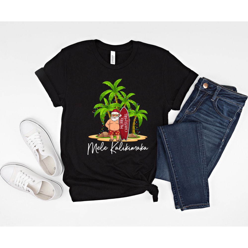 Hawaiian Christmas Family Shirt, Mele Kalikimaka Shirt, Hawaii Christmas, Christmas Beach Family Vacation Shirts, Christmas Palm Tree Shirt - 3.jpg