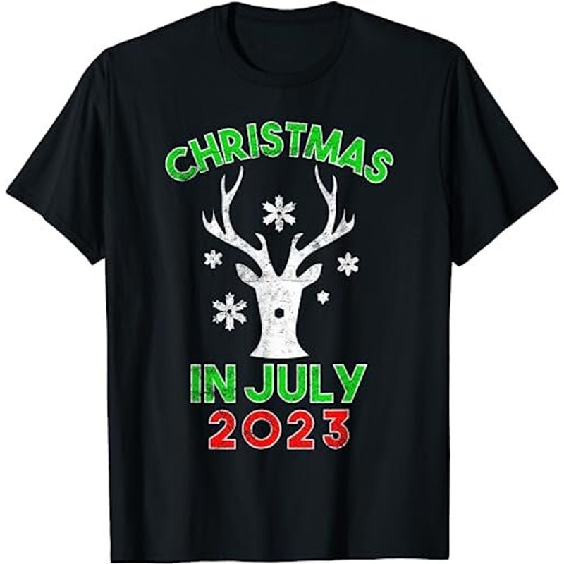 Christmas In July 2023 Reindeer Merry Santa Summer Snow T-Shirt, Sweatshirt, Hoodie - 16502 - 1.jpg
