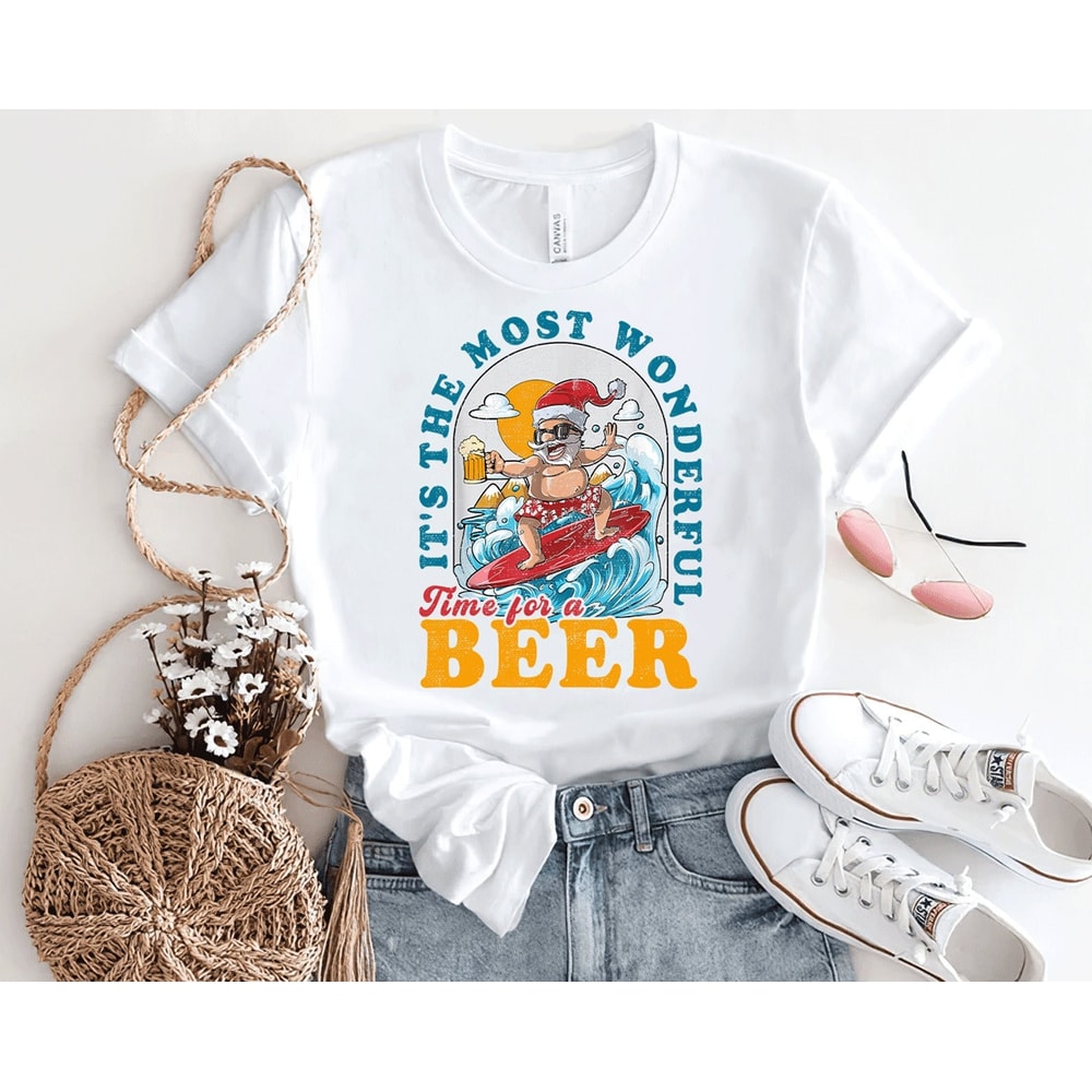 Christmas In July For Women, It's The Most Wonderful Time For Santa Christmas In July T-Shirt, Gift Idea For Christmas In July Party Lovers - 1.jpg