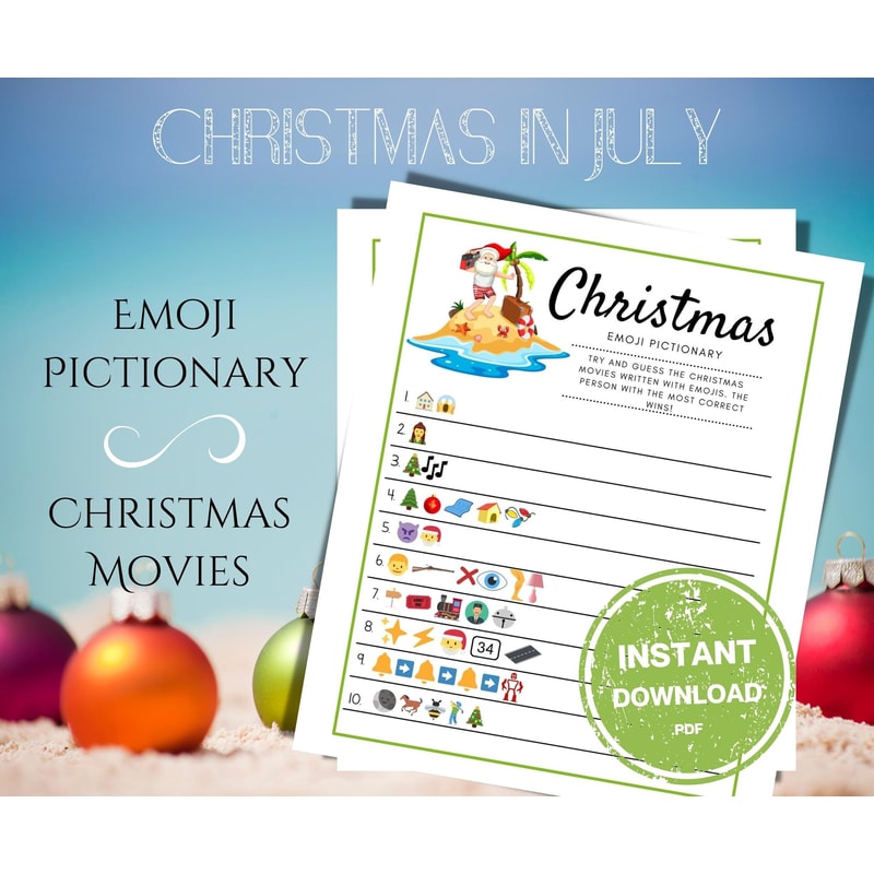 Christmas in July Movie Emoji Pictionary Printable Christmas Games Summer Party Game Christmas Emoji Quiz Christmas Family Games - 1.jpg