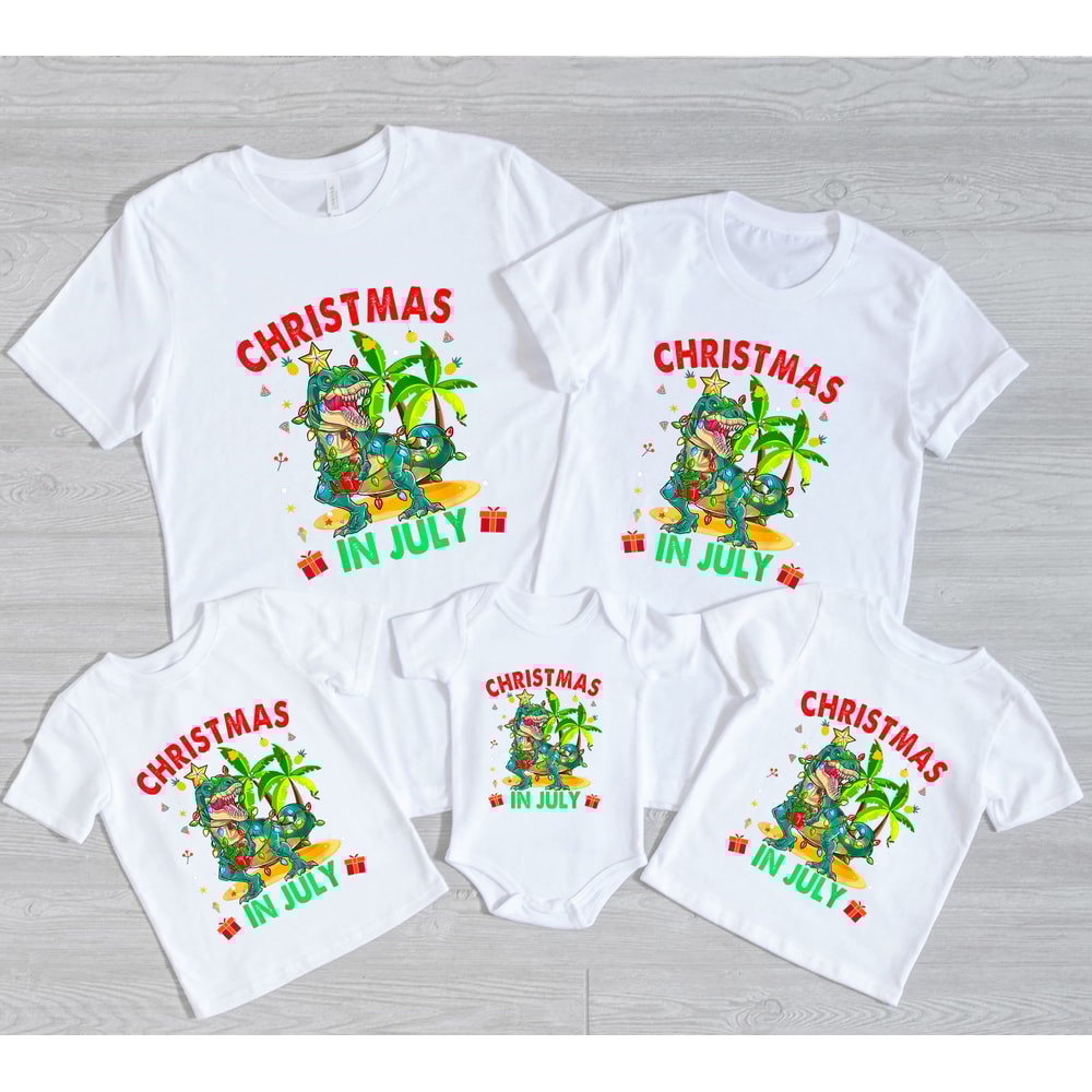 Christmas in July Shirt, Christmas in July Matching Shirt, Summer Vacation Shirt, Hawaiian Christmas, Xmas In July Shirt, Tropical Christmas - 2.jpg