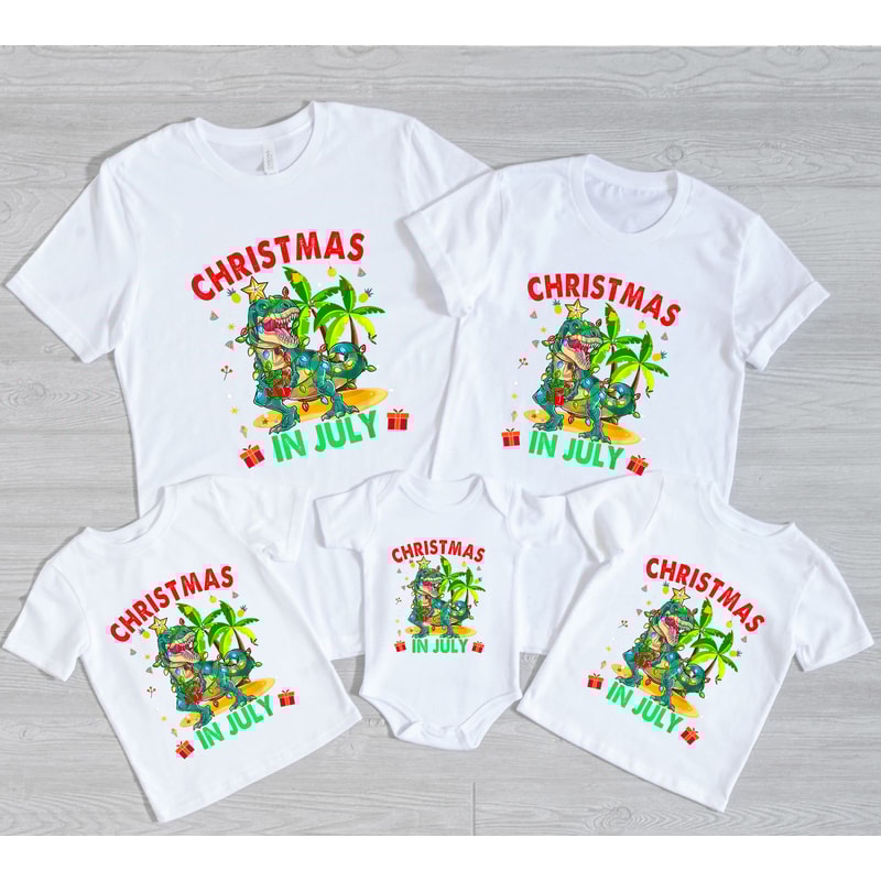 Christmas in July Shirt, Christmas in July Matching Shirt, Summer Vacation Shirt, Hawaiian Christmas, Xmas In July Shirt, Tropical Christmas - 2.jpg