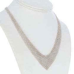 tiffany & co necklace mesh bib wrap in sterling silver 925 designed by elsa peretti long approx cm 66 original in tiffan