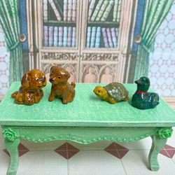 Ceramic mini figurines. Figurines for dollhouse. 1:12. mini figurines.