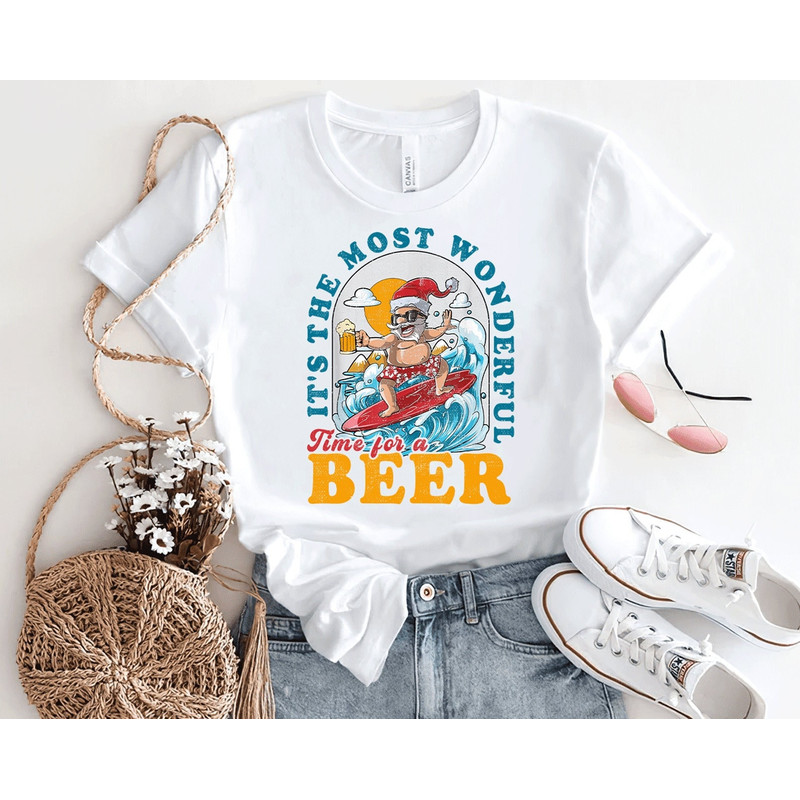Christmas In July For Women, It's The Most Wonderful Time For Santa Christmas In July T-Shirt, Gift Idea For Christmas In July Party Lovers - 1.jpg