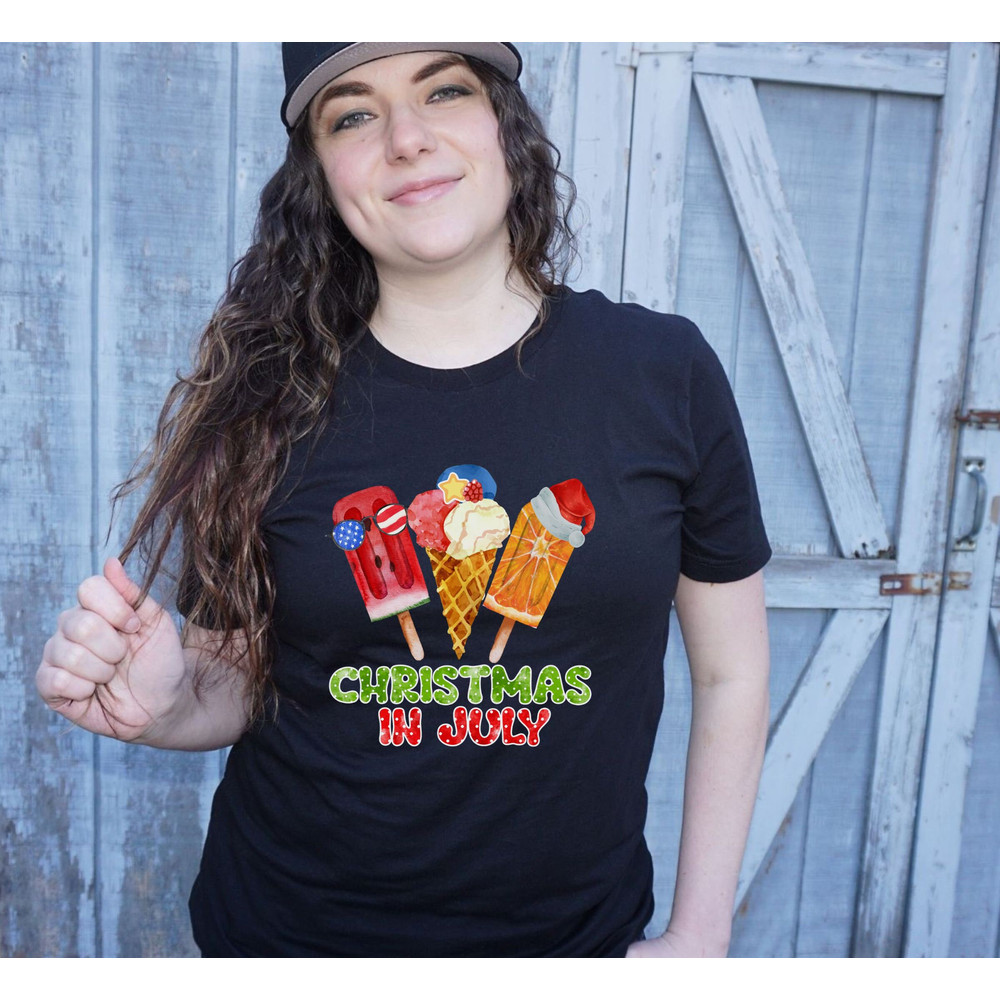 Christmas in July shirt, ice cream shirt, retro christmas in July, funny shirts, celebrate Christmas in July tee, graphic tee, trendy tshirt - 5.jpg