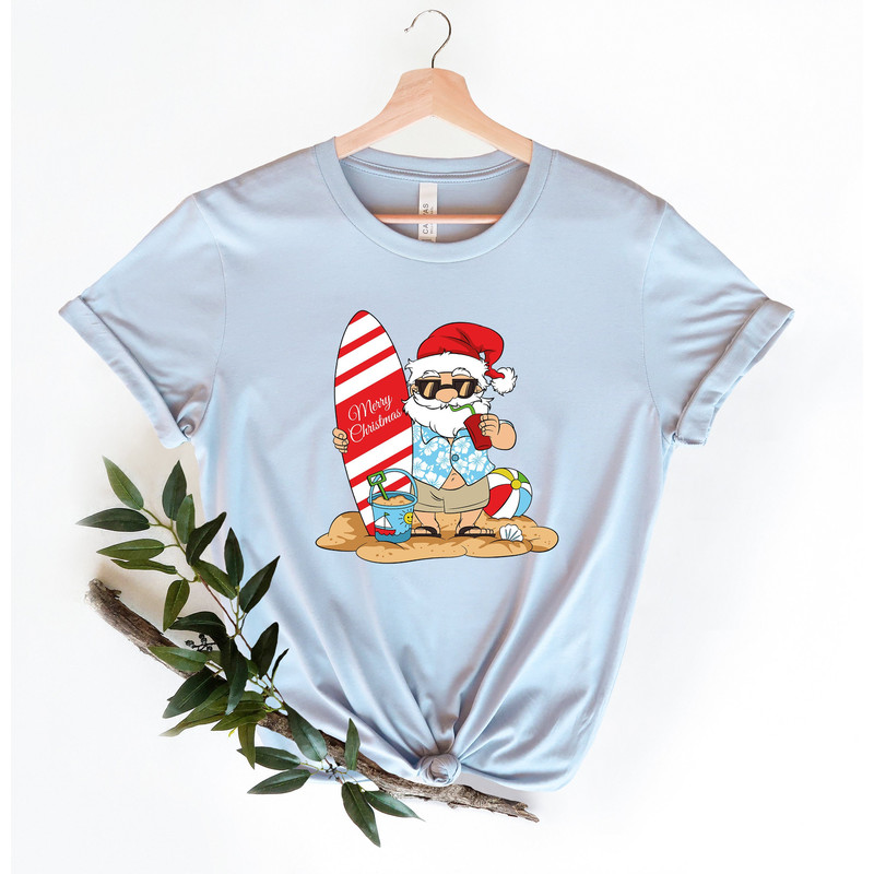 Christmas in July Shirt, Santa Shirt, Vacation Shirt, Mid of Year Shirt, Summer Vacation Shirt, Summer Santa Shirt, Holiday Vacation Shirt - 2.jpg