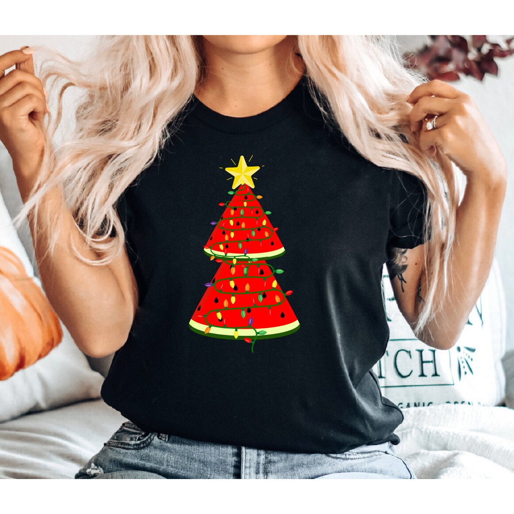 Christmas In July Shirt, Xmas in July Gift, Tropical Christmas Shirt, Watermelon TShirt,Summer Santa Shirt,Mele Kalikimaka Gift Shirt, NR606 - 3.jpg