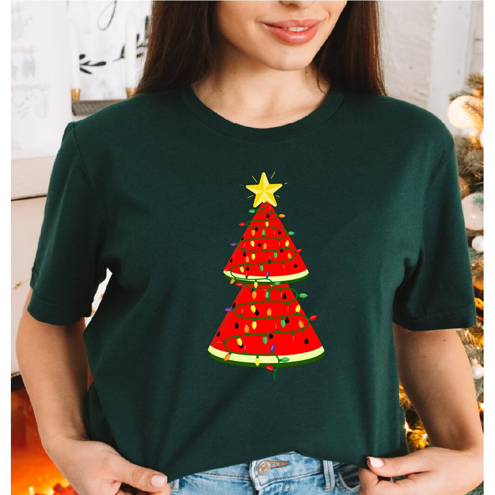 Christmas In July Shirt, Xmas in July Gift, Tropical Christmas Shirt, Watermelon TShirt,Summer Santa Shirt,Mele Kalikimaka Gift Shirt, NR606 - 4.jpg