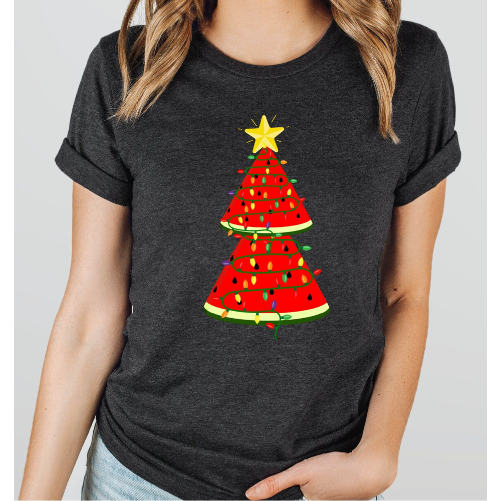 Christmas In July Shirt, Xmas in July Gift, Tropical Christmas Shirt, Watermelon TShirt,Summer Santa Shirt,Mele Kalikimaka Gift Shirt, NR606 - 5.jpg