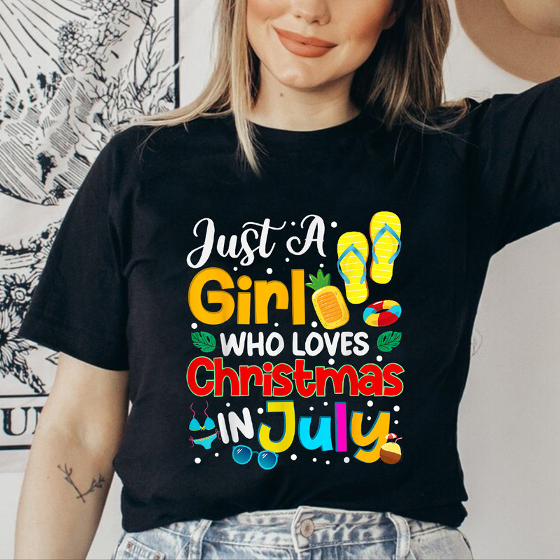 Christmas in July Tshirt,Retro Santa Claus Shirt,Tropical Christmas in July Tee,Summer Christmas Gift for Family Friends,Funny Santa T-shirt - 1.jpg