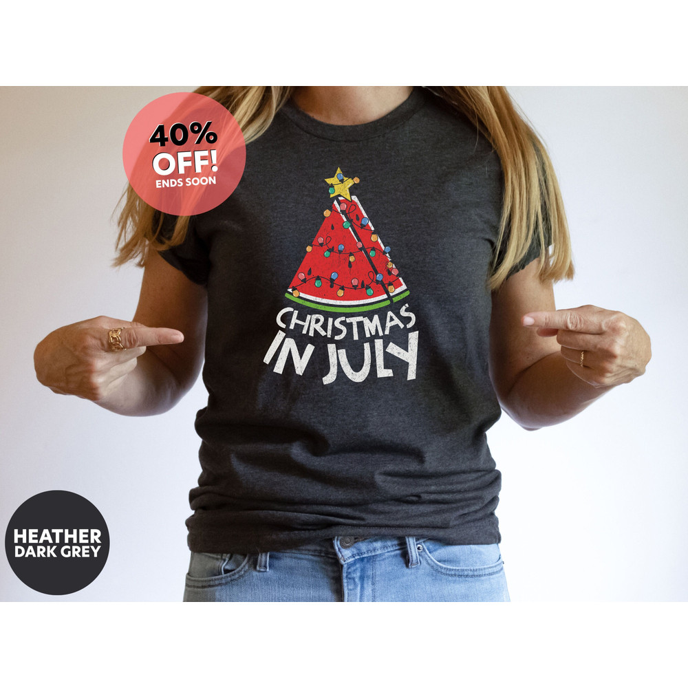 Christmas In July Watermelon Christmas Shirt Tropical Christmas Summer Santa Shirt Xmas In July Tee Christmas In Summer Gift Xmas In Summer - 1.jpg