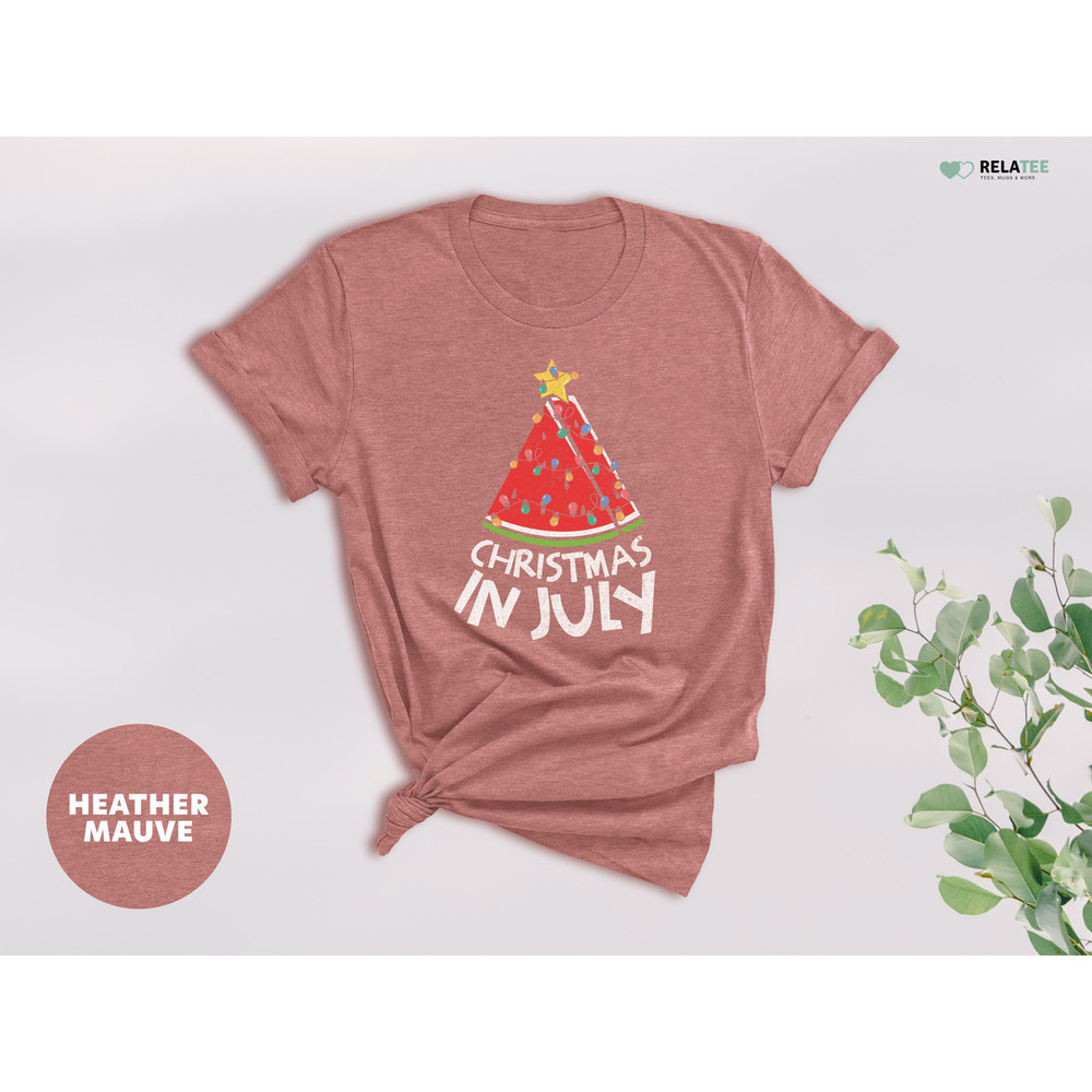 Christmas In July Watermelon Christmas Shirt Tropical Christmas Summer Santa Shirt Xmas In July Tee Christmas In Summer Gift Xmas In Summer - 3.jpg
