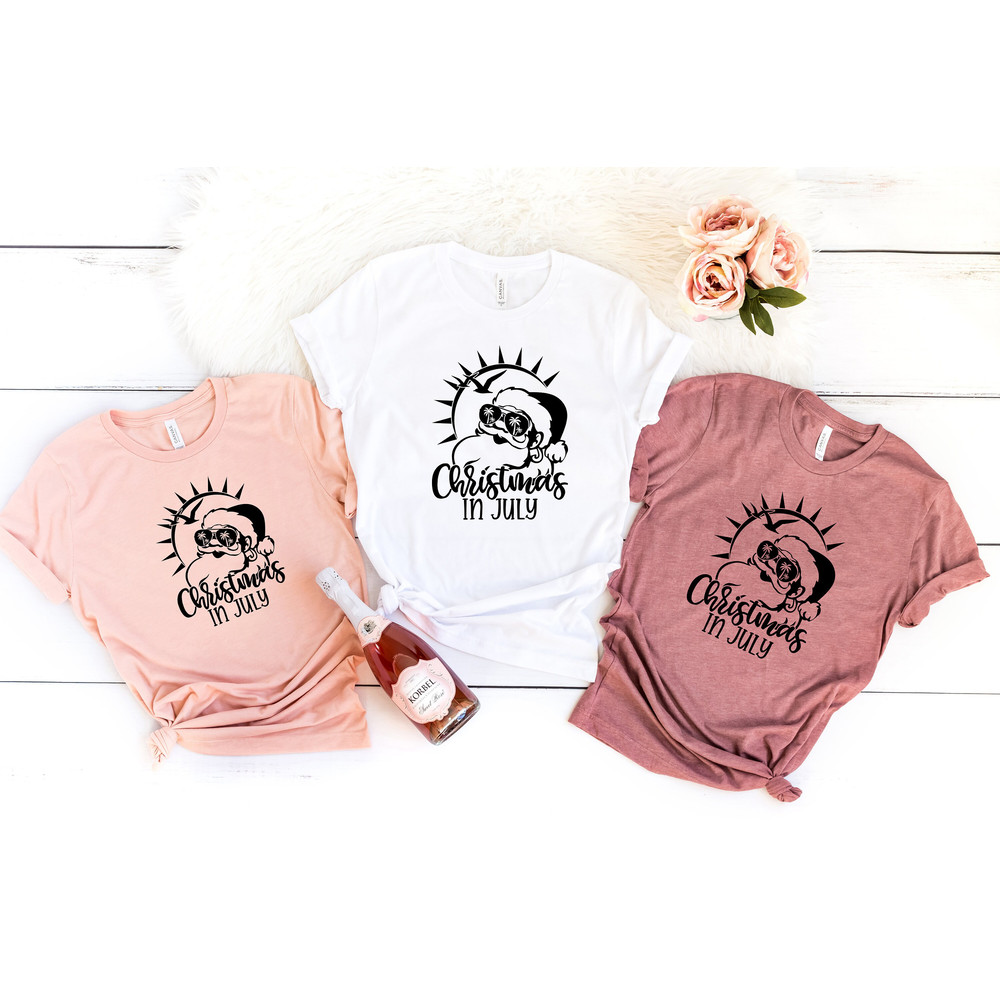 Christmas in July Women Racerback Tank, Summer Beach Tank Top, Mid of Year Shirt, Summer Vacation Shirt, Summer Santa Shirt, Funny Xmas Tee - 4.jpg