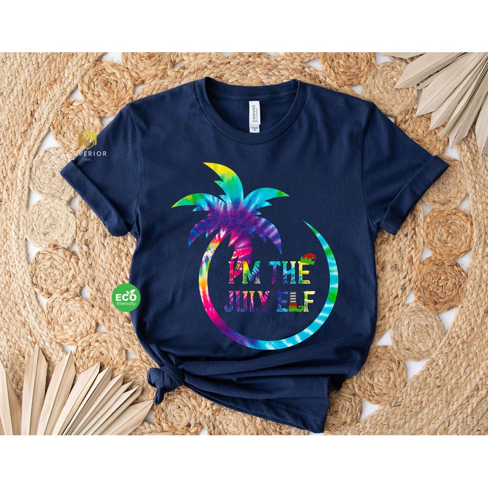 I'm the July Elf Christmas in Summer Shirt, Hawaiian Christmas Shirt, Beach Christmas Clothing, Tropical Xmas Gift - 2.jpg
