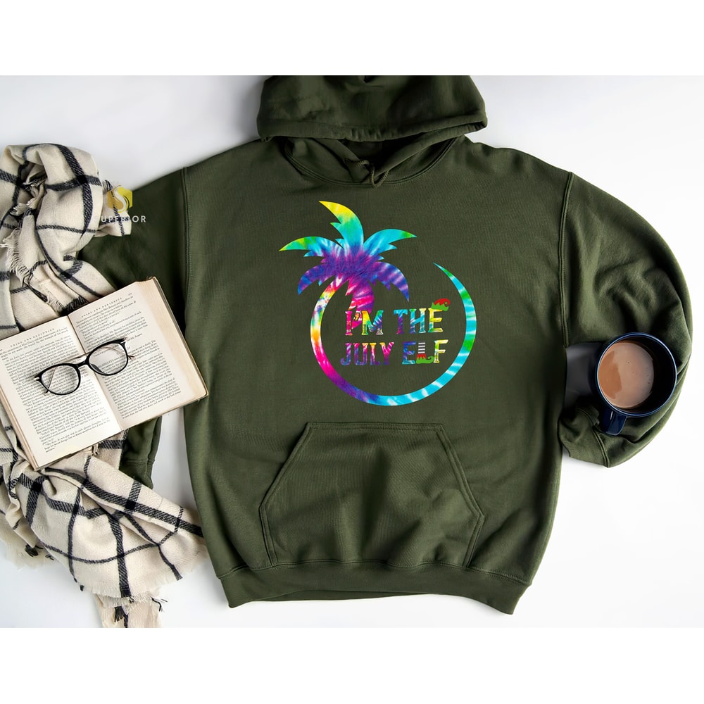 I'm the July Elf Christmas in Summer Shirt, Hawaiian Christmas Shirt, Beach Christmas Clothing, Tropical Xmas Gift - 4.jpg