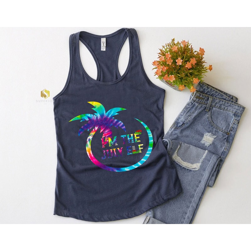 I'm the July Elf Christmas in Summer Shirt, Hawaiian Christmas Shirt, Beach Christmas Clothing, Tropical Xmas Gift - 5.jpg