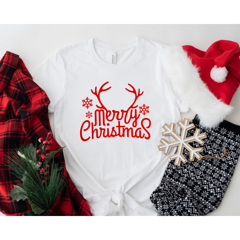 Merry Christmas Reindeer Shirt, Reindeer Shirt, Christmas Family Shirt, Christmas Shirt, Merry Christmas Shirt, Christmas Gift - 1.jpg