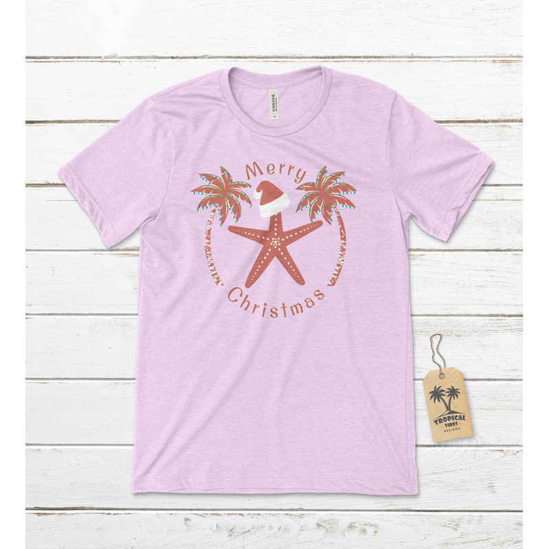 Merry Christmas - Santa Starfish Unisex T-Shirt, Christmas T-Shirt, Starfish T-Shirt, Tropical Christmas Shirt, Beach Christmas Shirt - 5.jpg