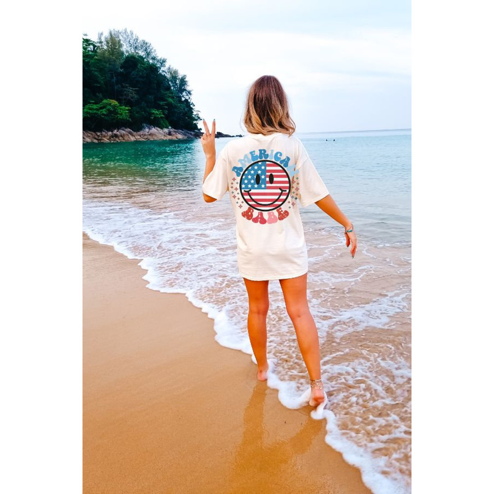 Retro USA Comfort Colors shirt, 4th of July tee, Retro America shirt Womens 4th of July shirt, America Patriotic Shirt, American Babe Tee - 3.jpg