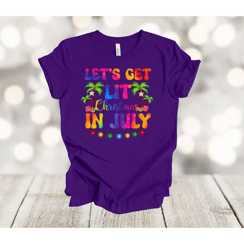 Summer Shirt, Let's Get Lit Christmas In July, Tropical Christmas, Premium Unisex Soft Tee Shirt, Plus Size Available 2x, 3x 4x - 5.jpg