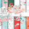 Tropical Christmas Digital Paper Pack, Summer Xmas Patterns, Cute Flamingo Xmas, Seamless Pattern, Flamingo Template, Aussie Christmas - 1.jpg