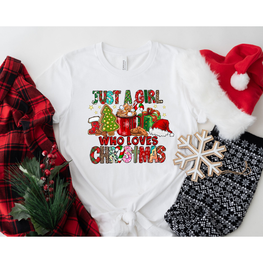 Women's Christmas Sweatshirt, Just A Girl Who Loves Christmas, Christmas Gift Shirt, Christmas Lover Shirt, Holiday Winter Shirt, - 3.jpg