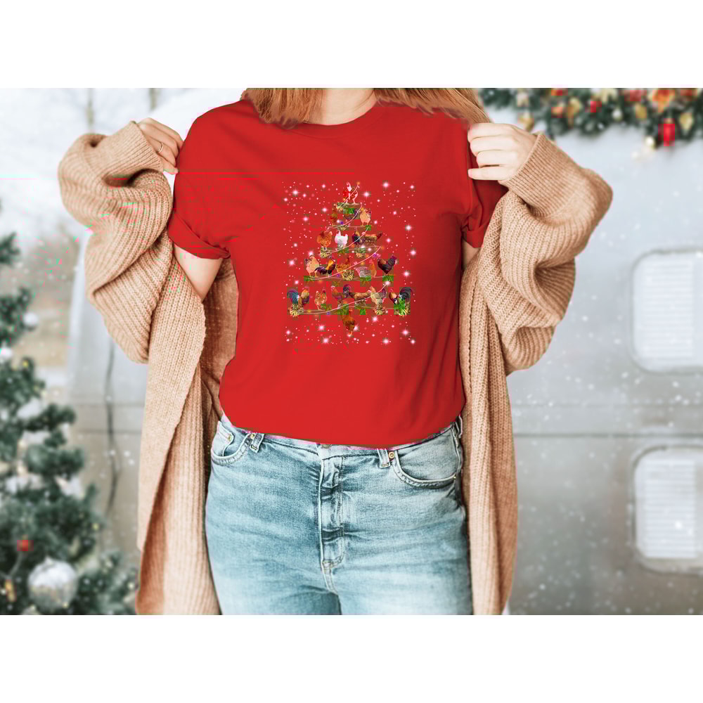 Chicken Christmas Tree Shirt – Farmer Christmas Shirt – Santa Farmer T-Shirt – Christmas Farmer Family Shirt – Chicken Christmas Shirt - 6.jpg