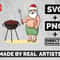 Christmas in July SVG Grilling BBQ Santa Claus PNG Grill Party Hawaiian Santa Clipart - 1.jpg