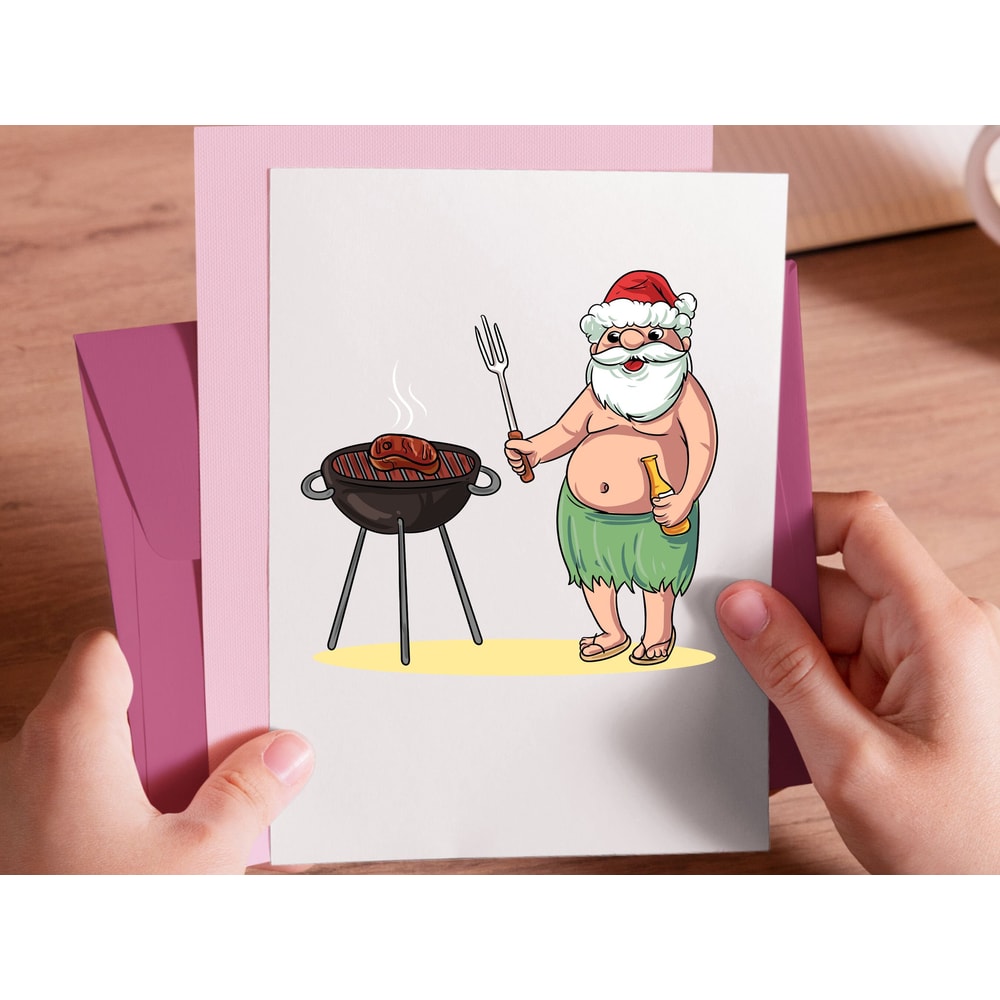 Christmas in July SVG Grilling BBQ Santa Claus PNG Grill Party Hawaiian Santa Clipart - 5.jpg