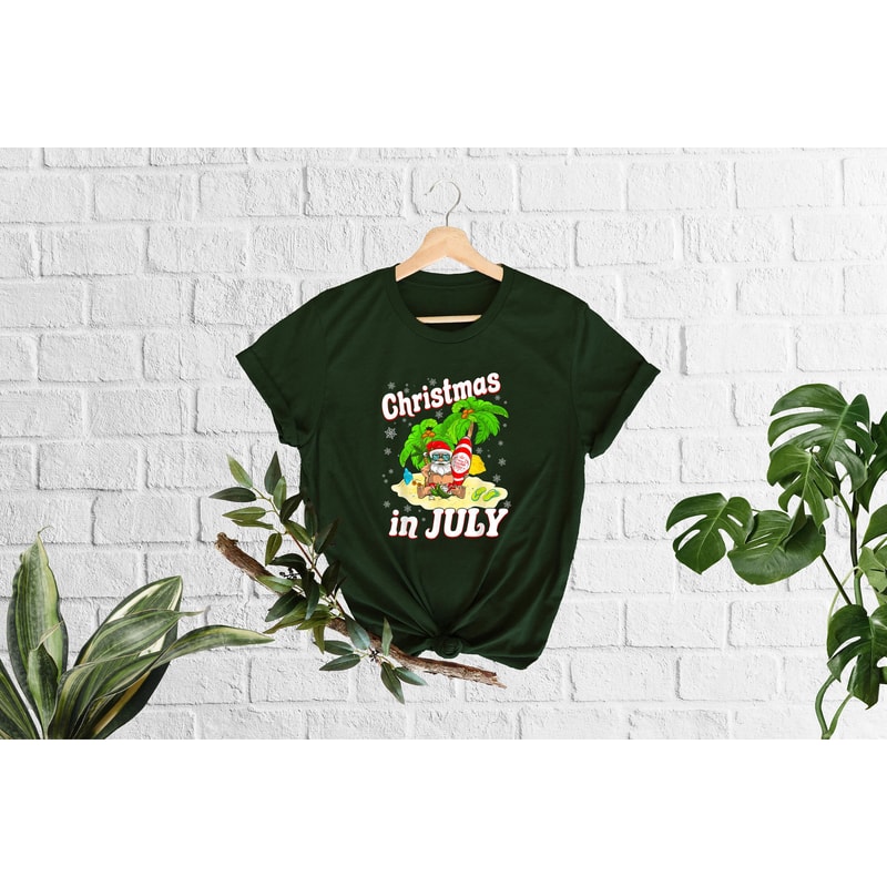 Christmas in July T-shirt, Santa At The Beach, Summer Vacation, Summer Santa, Xmas In July Shirt, Xmas In Summer Shirt, Beach Vacation Tee - 4.jpg